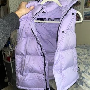 SUPERPUFF VEST purple Aritzia